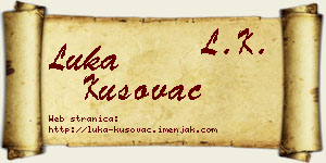 Luka Kusovac vizit kartica
